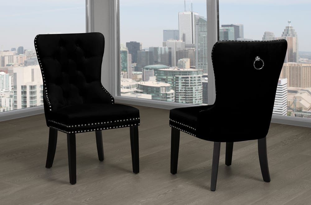 Titus T246 Modern Tufted Velvet Dining Chair Set