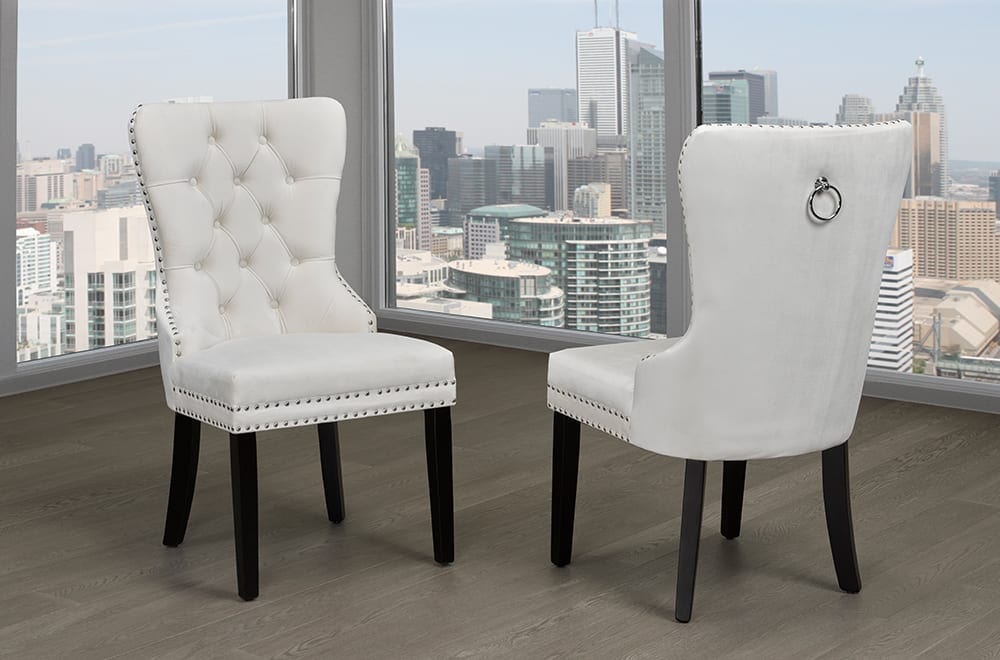 Titus T246 Modern Tufted Velvet Dining Chair Set