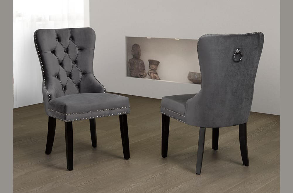Titus T246 Modern Tufted Velvet Dining Chair Set