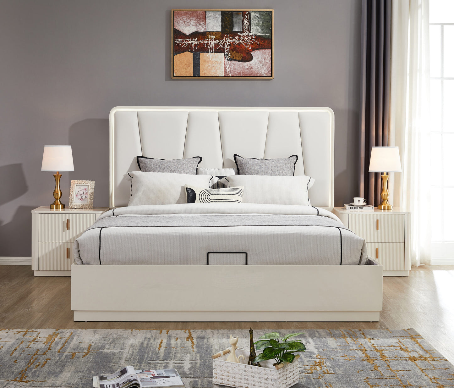 Selena Modern Lift-Top Bedroom Set