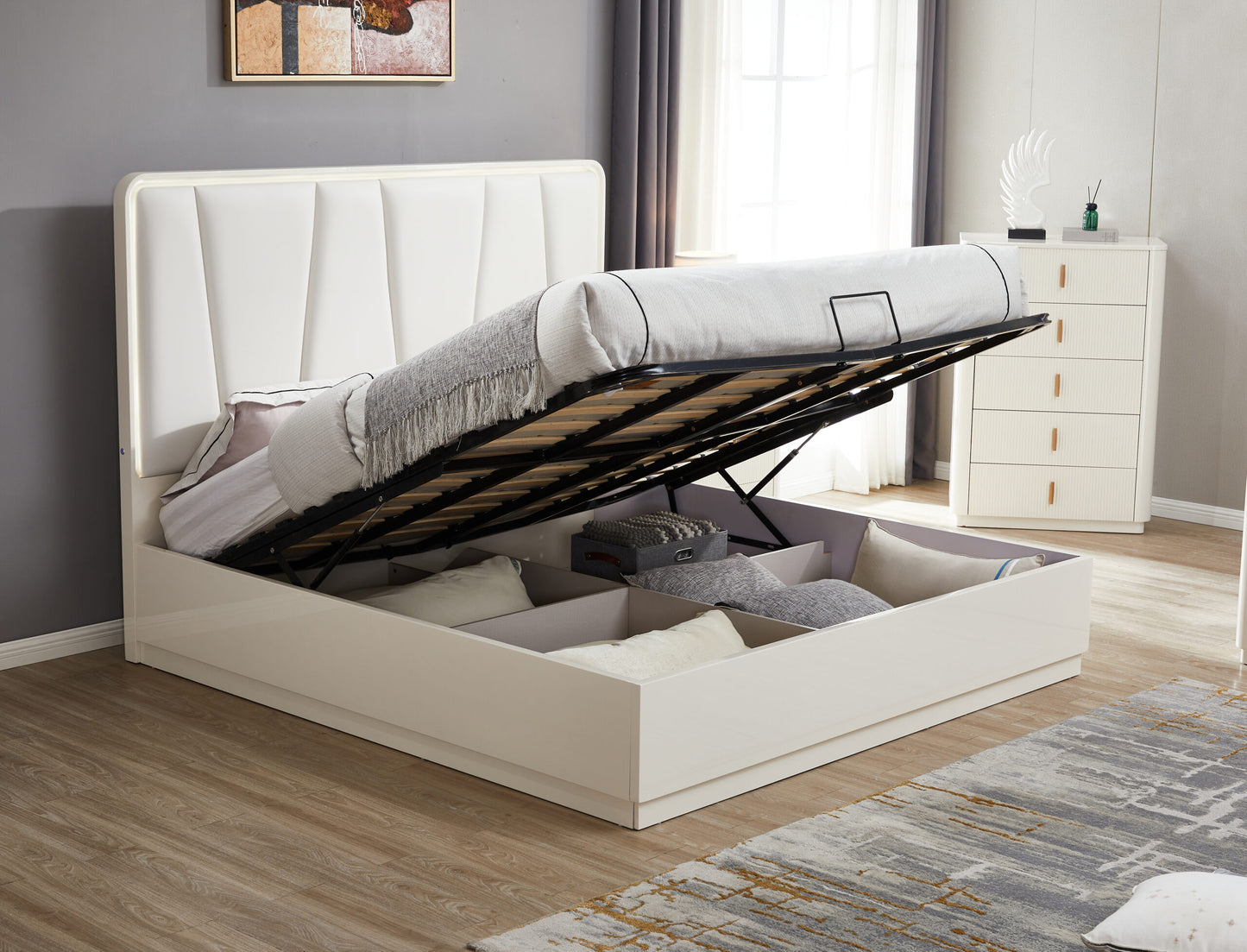 Selena Modern Lift-Top Bedroom Set