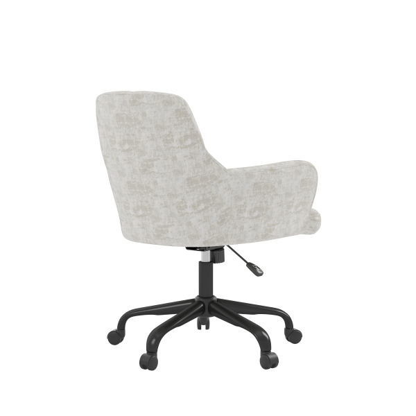 Brassex Lazare Grey Fabric Ergonomic Swivel Adjustable Office Chair with Tufted Accents
