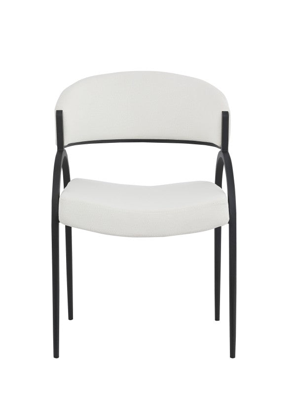 Brassex Dining Chair Set Of 2 Cream/Black