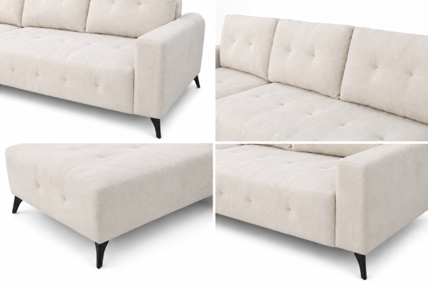 Brassex LHF Sectional Sleeper Beige