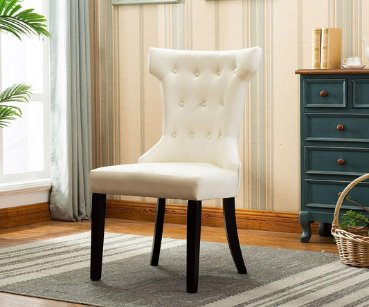 Erica Velvet Dining Chairs, Set of 2 – Beige