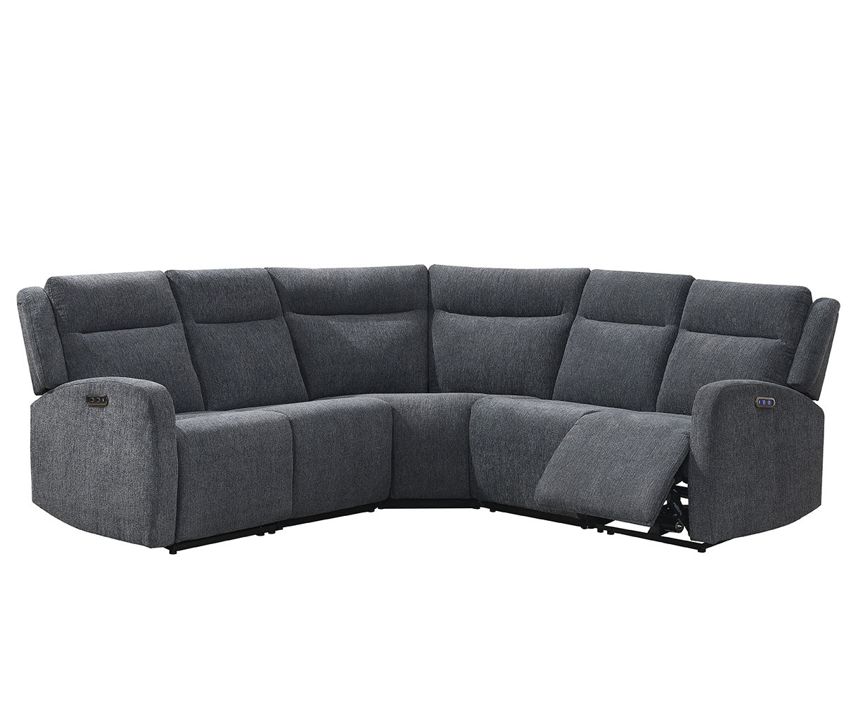 Alabama Power Reclining Sectional, Grey