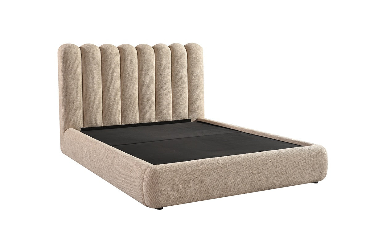 KING LIFT BED FRAME - TAUPE