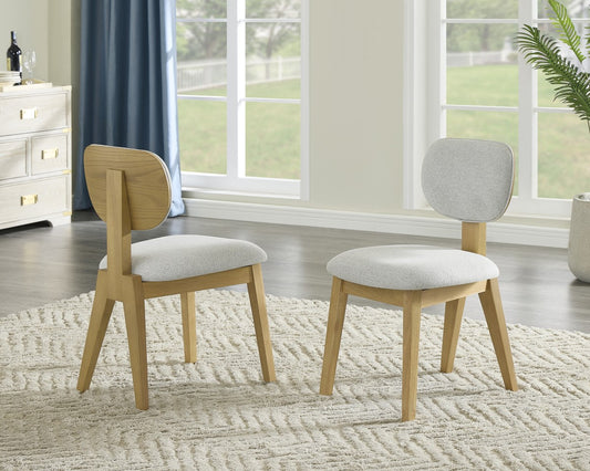 Upholstered Dining Chair, Set of 2 – Natural