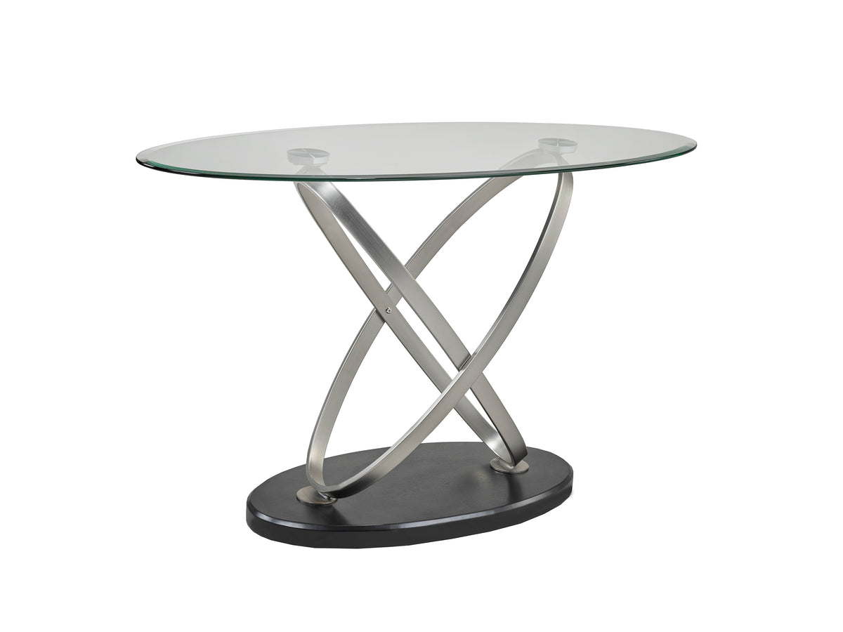 Glass Sofa Table – Black/Silver