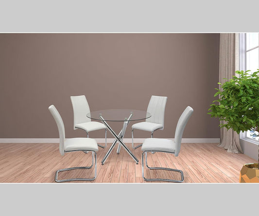 Napa Faux Leather Dining Chairs, Set of 2 – White