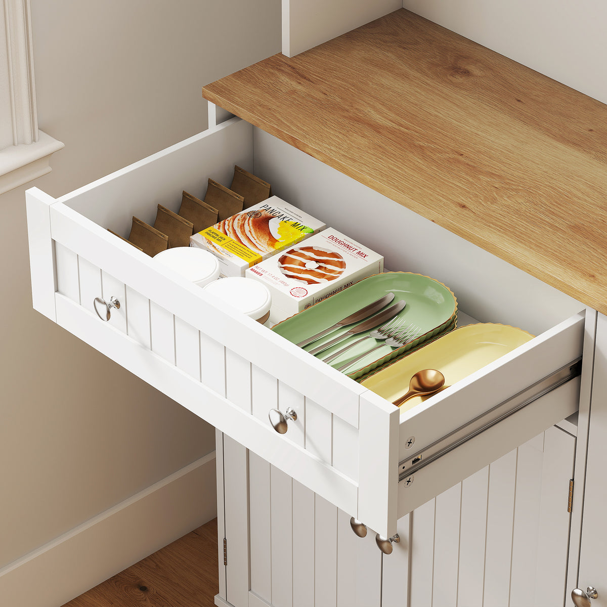 Pantry Cabinet with Charging Station – 39"W x 68"H