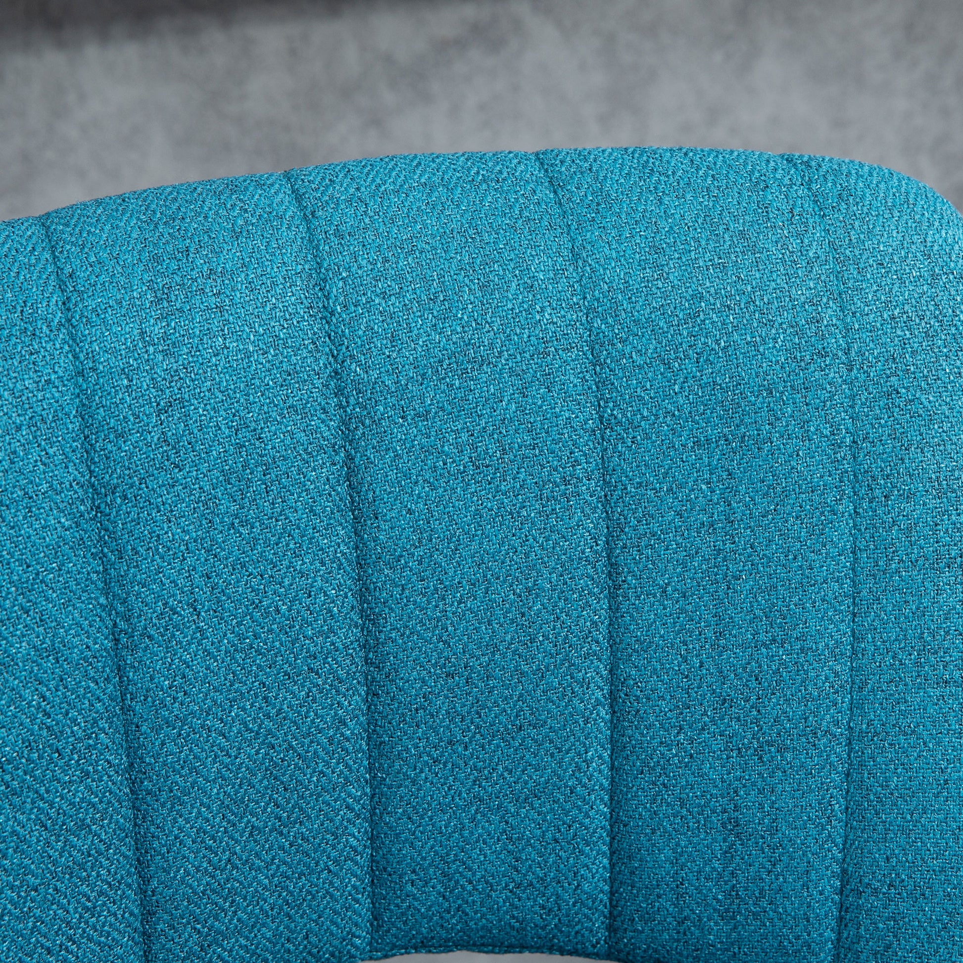 HOMCOM Set of 2 Swivel Blue Linen Adjustable Height Bar Stools