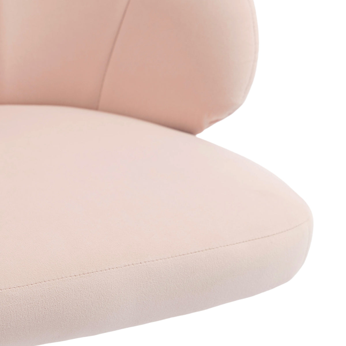 Task Desk Chair, Petal Office Chair with Swivel Wheels with Wide Seat, Velvet, Pink