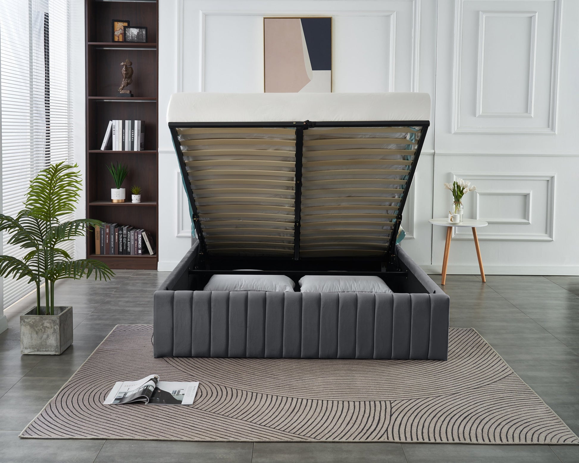 Allure Lift-Up Storage Bed Grey