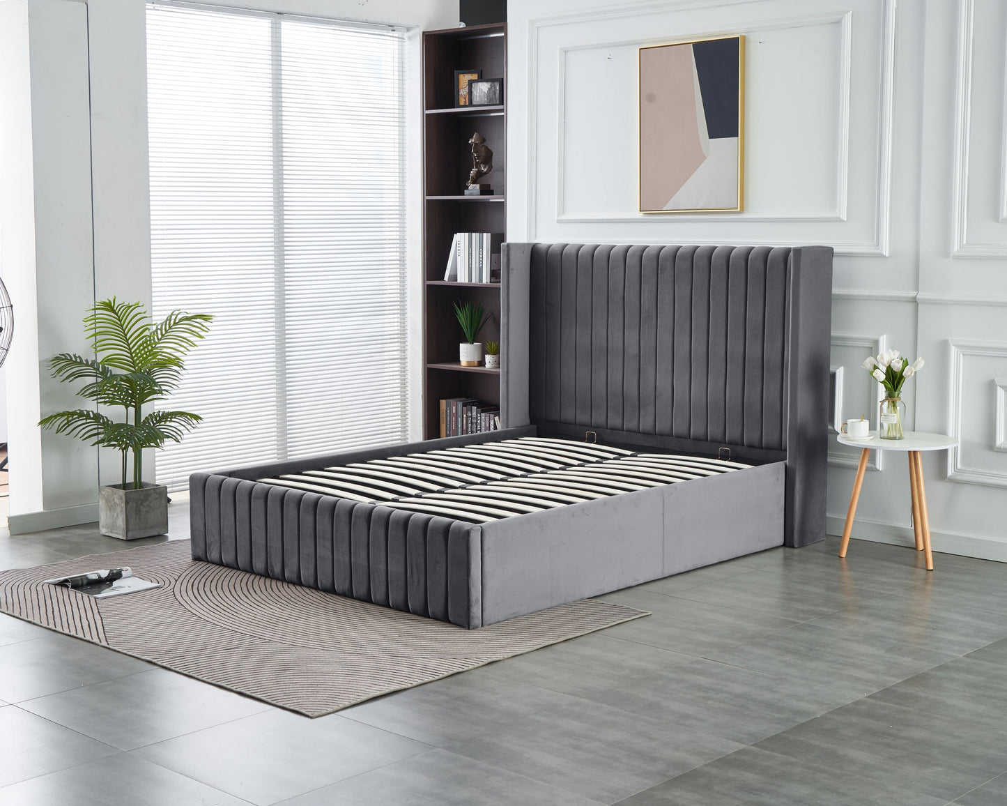 Allure Lift-Up Storage Bed Grey