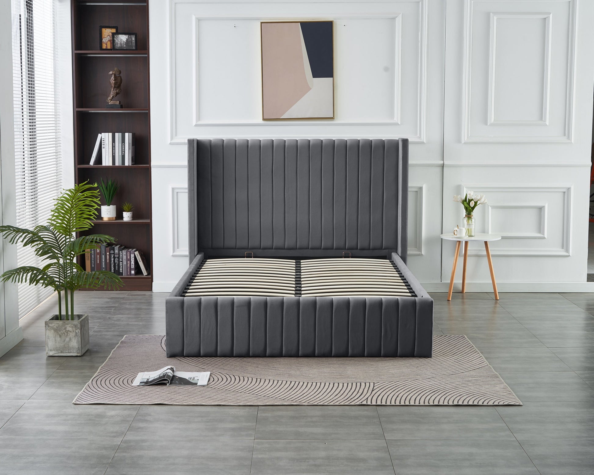 Allure Lift-Up Storage Bed Grey