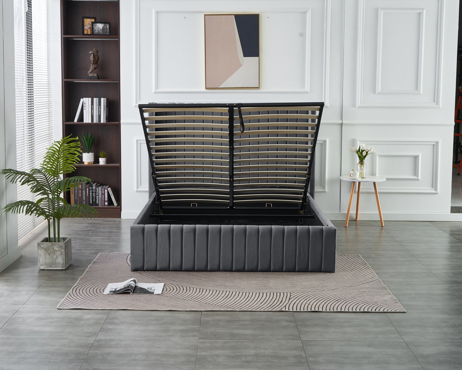 Allure Lift-Up Storage Bed Grey
