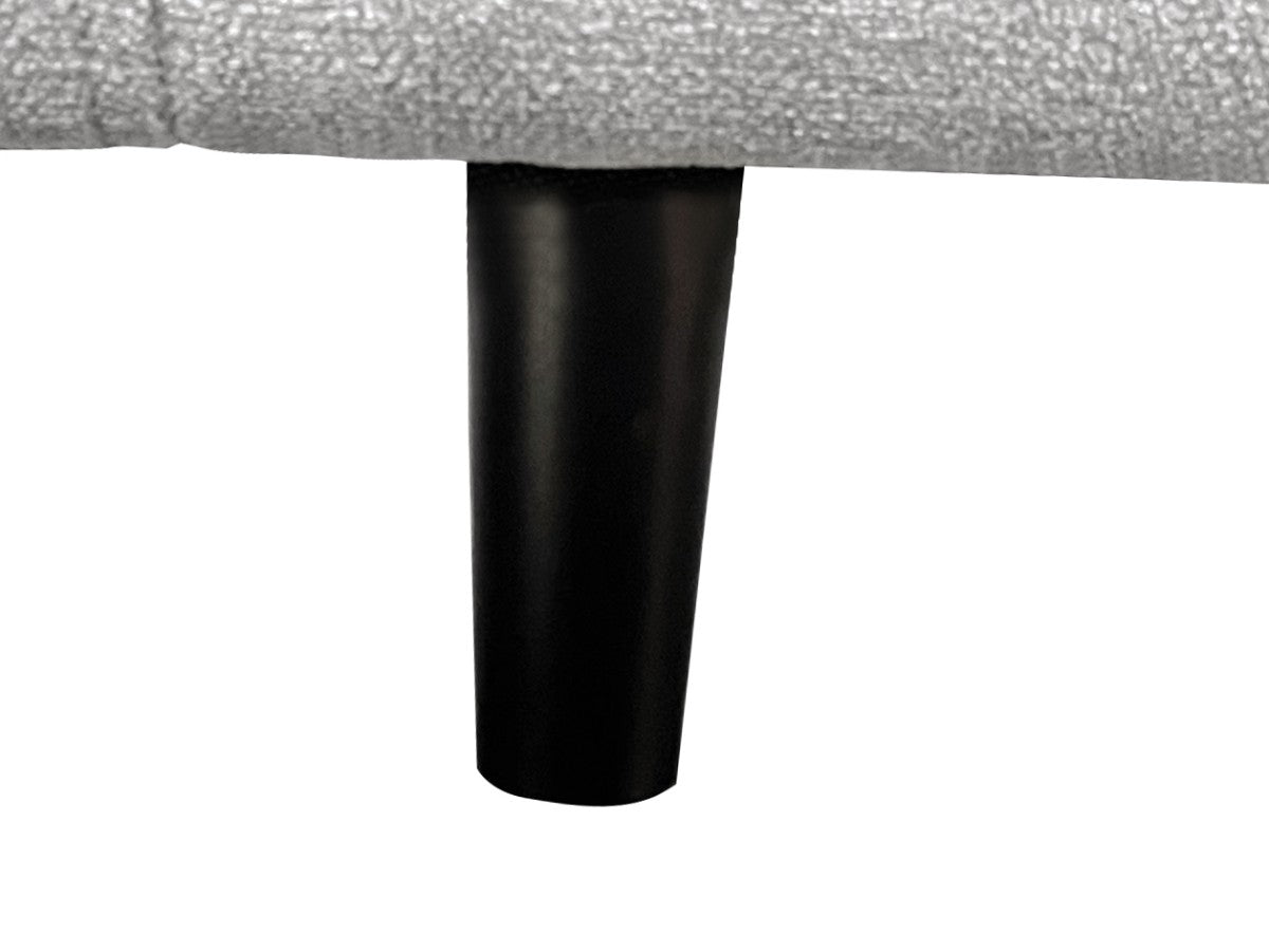 Ellison Contemporary 3-Seater Sofa - Light Grey Polyester Fabric Upholstery