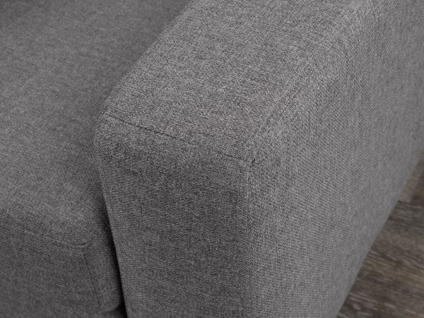 Versatile Light Grey Sectional Sofa with Reversible Chaise, Tufted Cushions, Chrome Legs