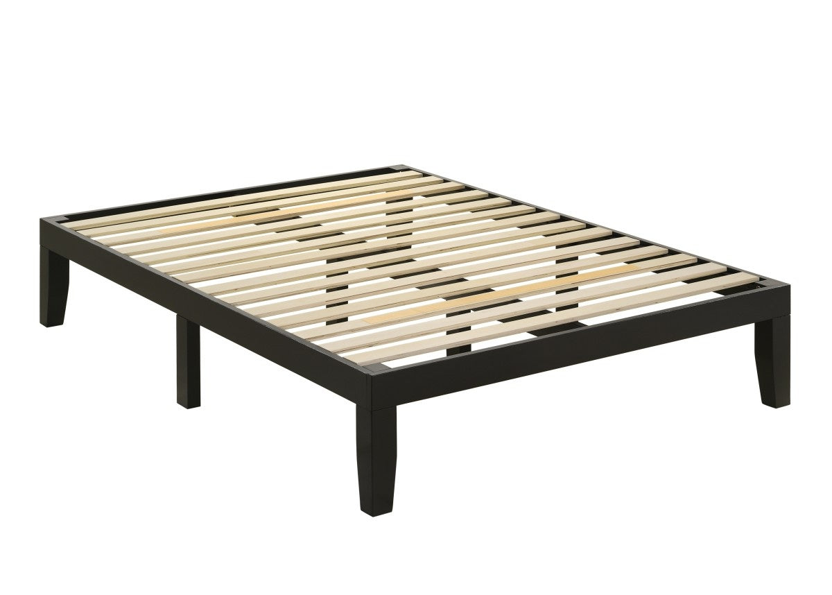 Solid Wood Platform Bed Frame – Black