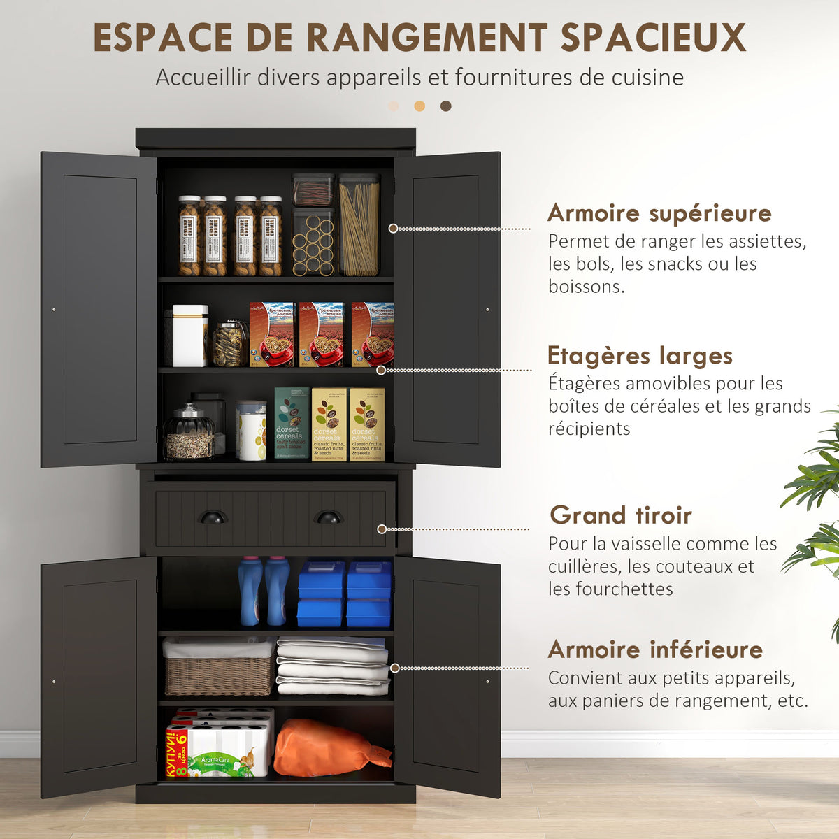 Kitchen Pantry with Drawer – 30"W x 73"H