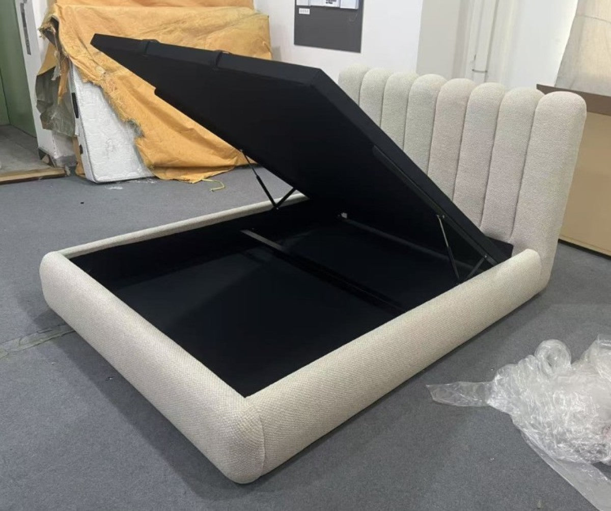 KING LIFT BED FRAME - TAUPE