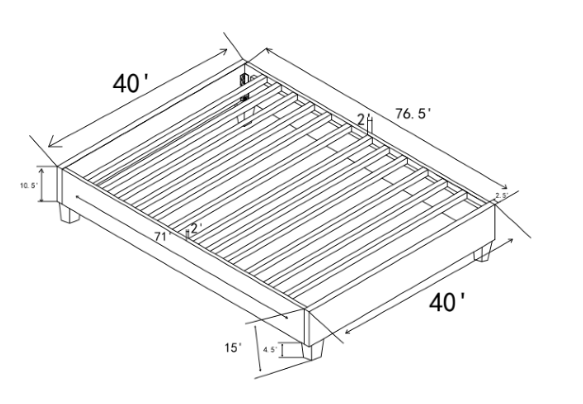 Douglas Platform Twin Bed Base - Grey Upholstered, No Box Spring Needed