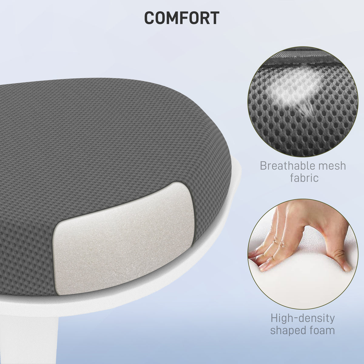 Standing Desk Stool, Ergonomic Wobble Chair, Grey