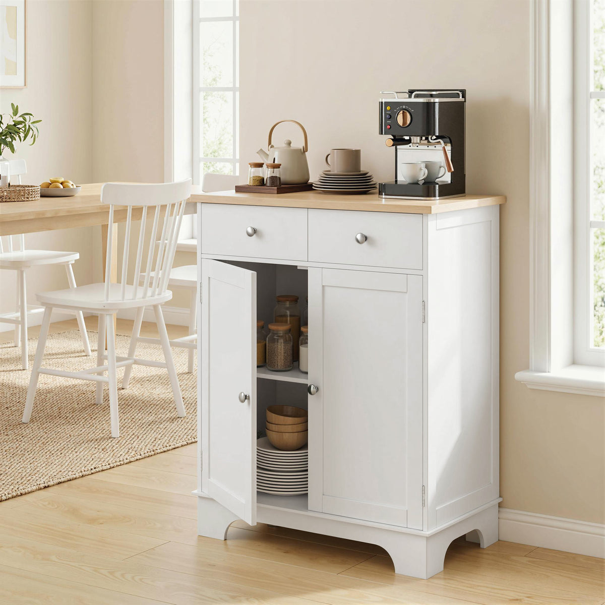 Sideboard Buffet Cabinet with Storage – 27"W x 34"H