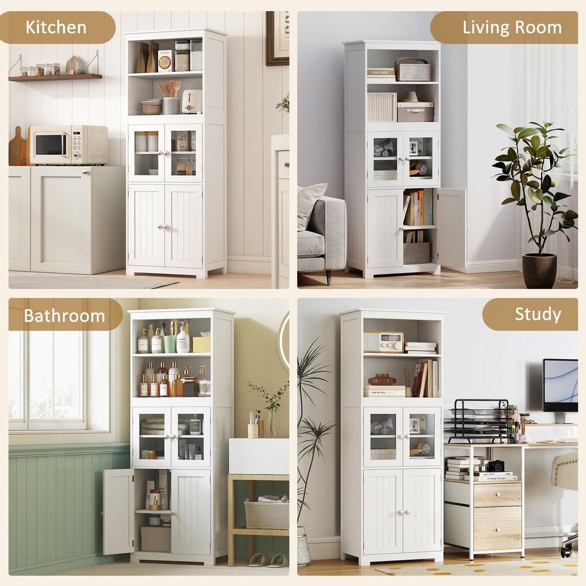 Small Buffet with Hutch – 24"W x 64"H