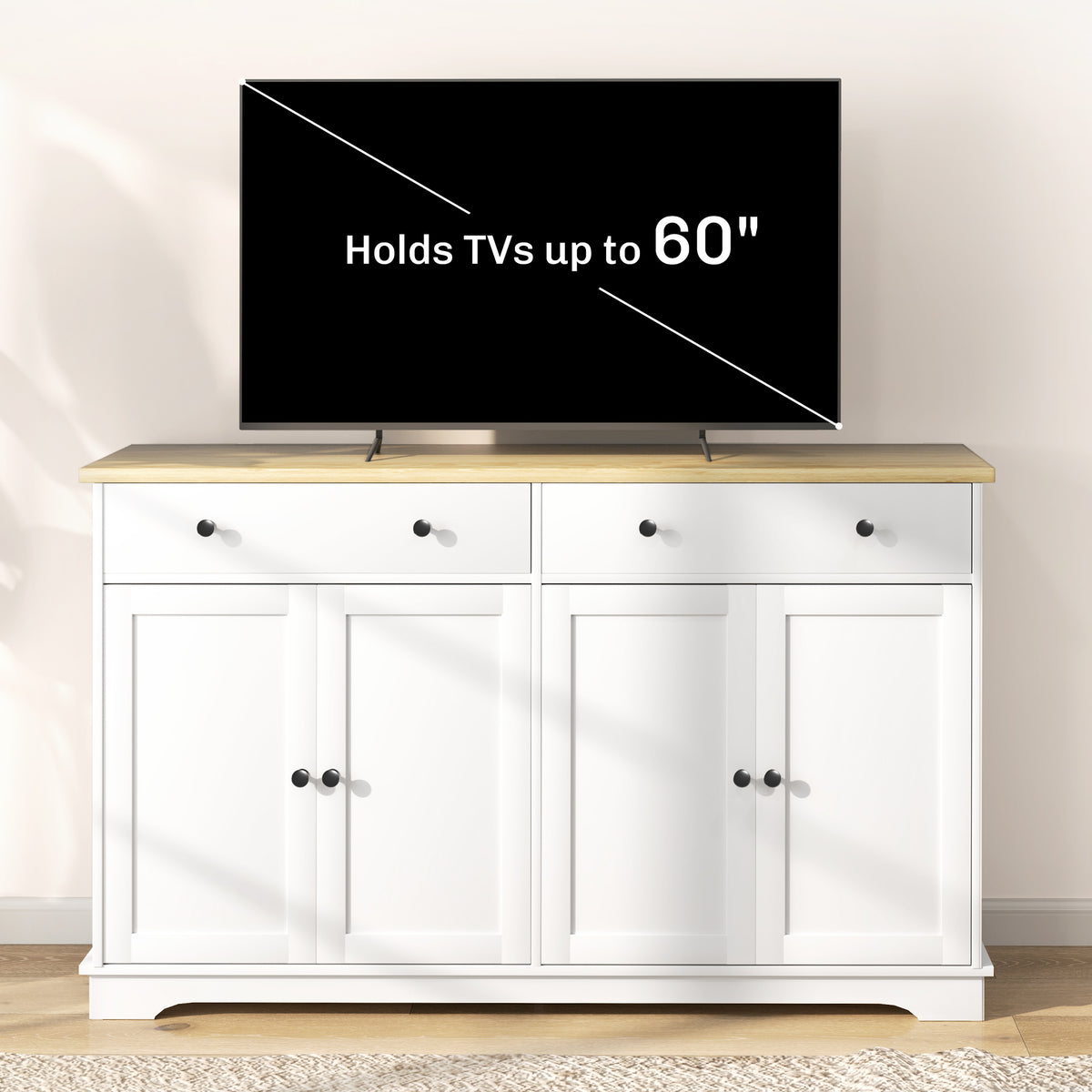 Buffet Cabinet with Storage Drawers – 55"W x 34"H
