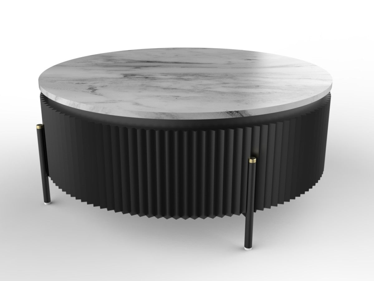 Marble Coffee Table – Black (Style 3)