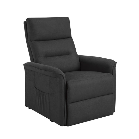 Brassex Power Lift Recliner Chair, Dark Grey Fabric, Ergonomic Comfort