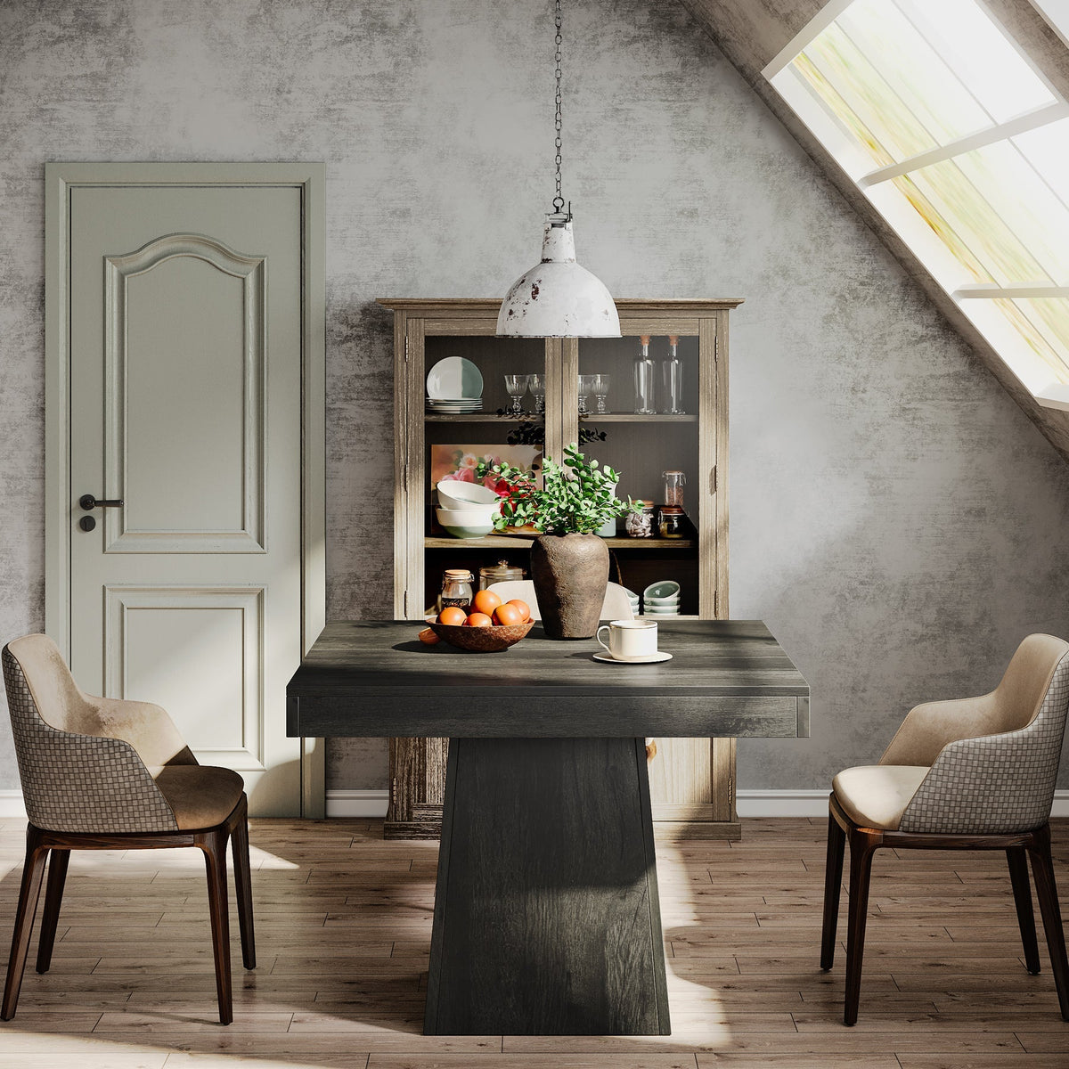 31.5" Dining Table, Square Farmhouse Kitchen Table Dinner Table