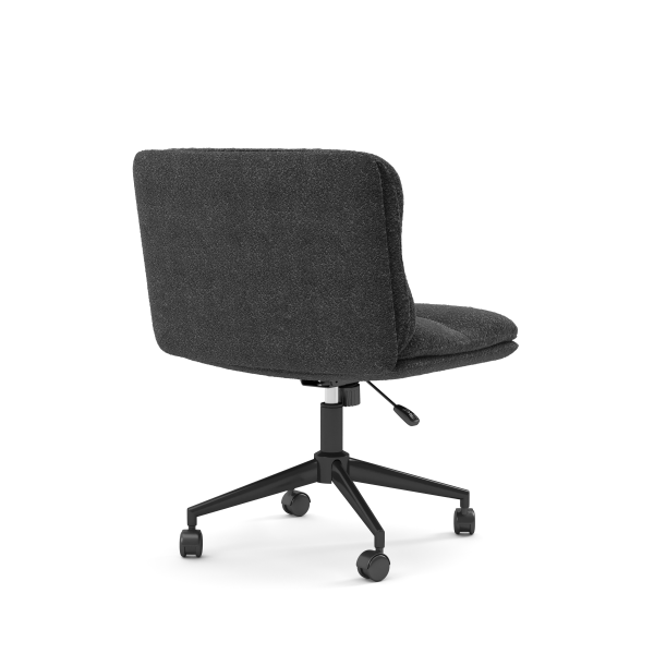 Aimie Ergonomic Black Office Chair with Adjustable Height and Wide Seat