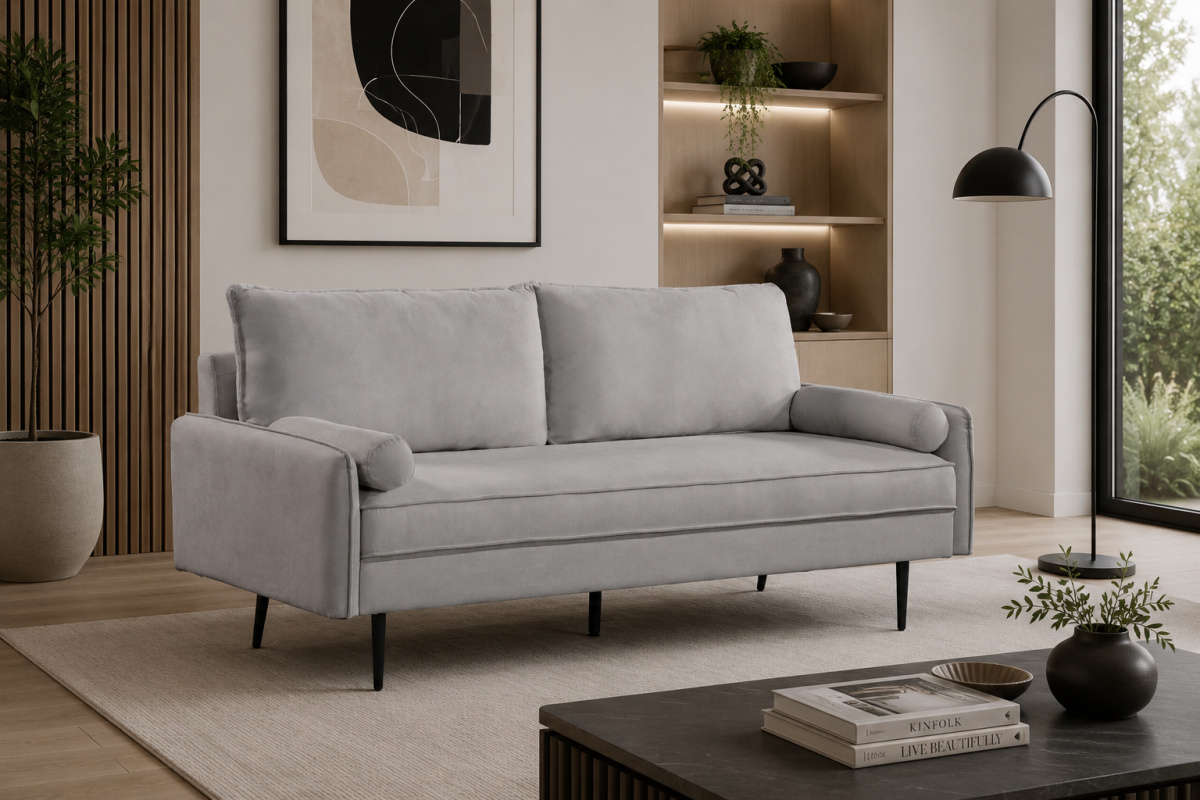 Upholstered Sofa – Grey