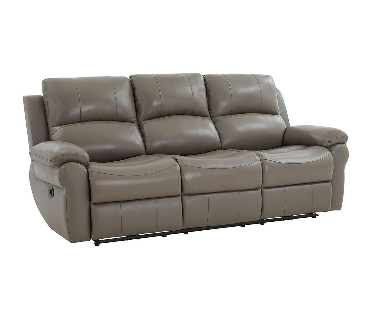 Luxurious Grey Power Recliner Sofa Set with USB, Wireless Charger & Cupholders