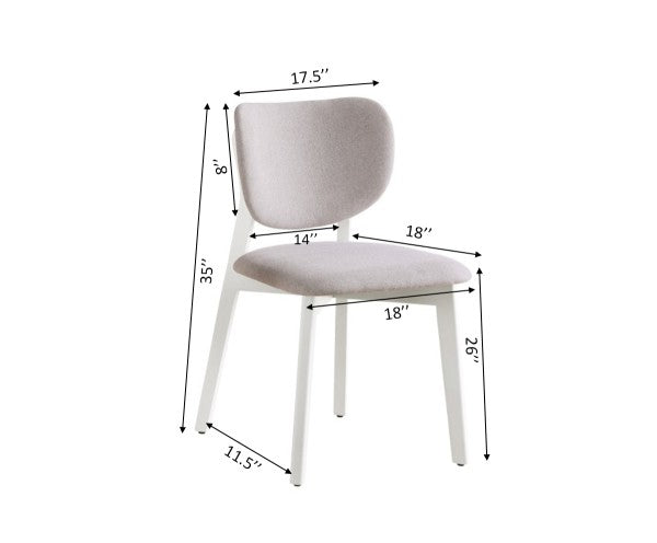 Dining Chair, Set Of 2 - Cream