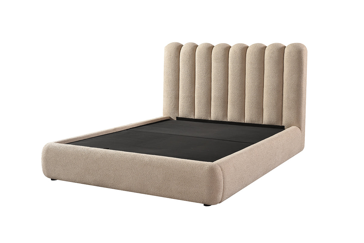 KING LIFT BED FRAME - TAUPE