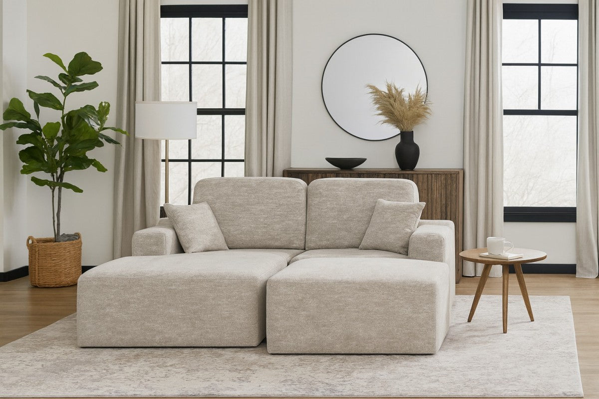 Sectional with Ottoman – Beige