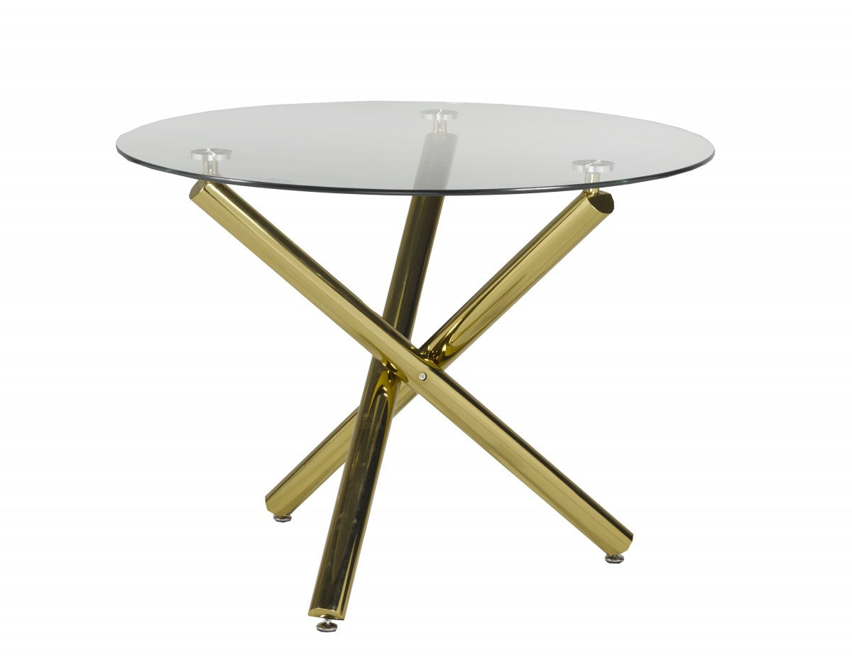 Glass Dining Table – Gold (Style 2)