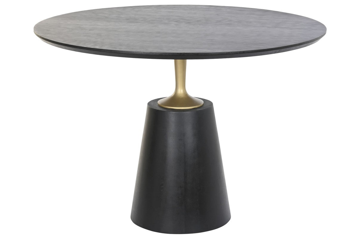 Solid Wood Dining Table – Black