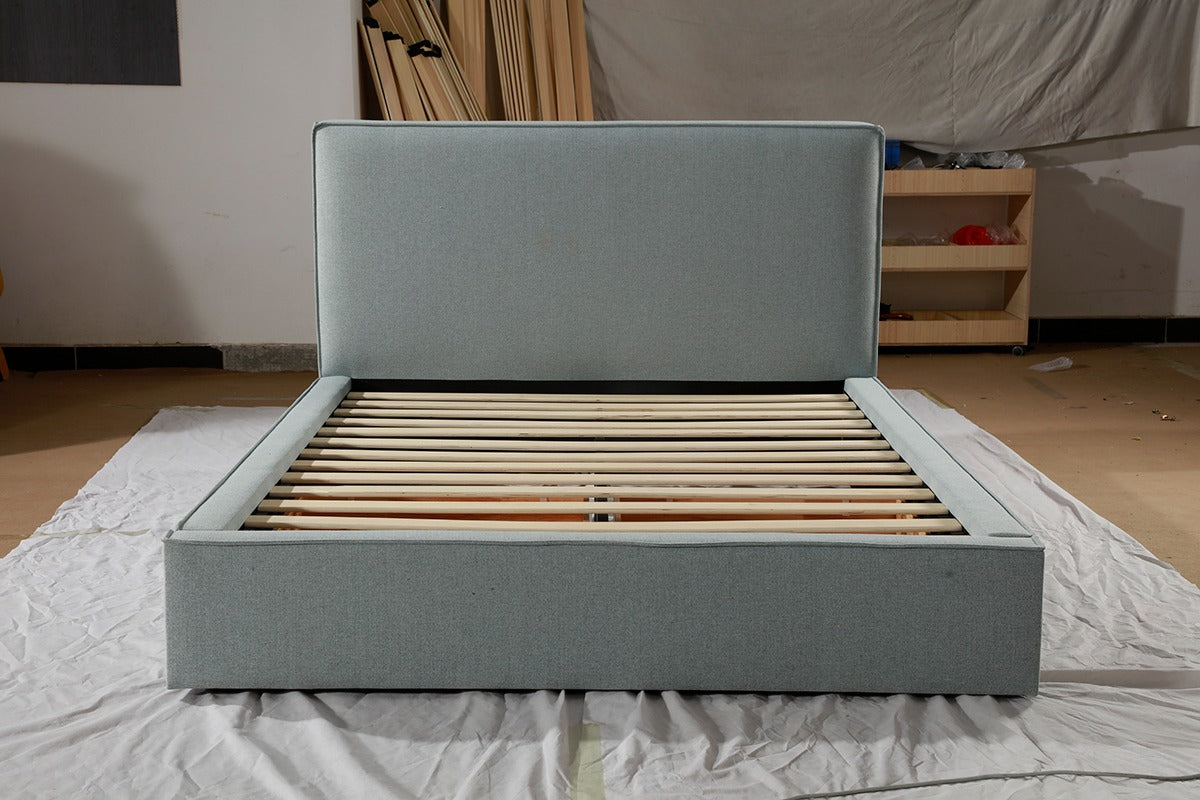 Upholstered Solid Wood Storage Bed