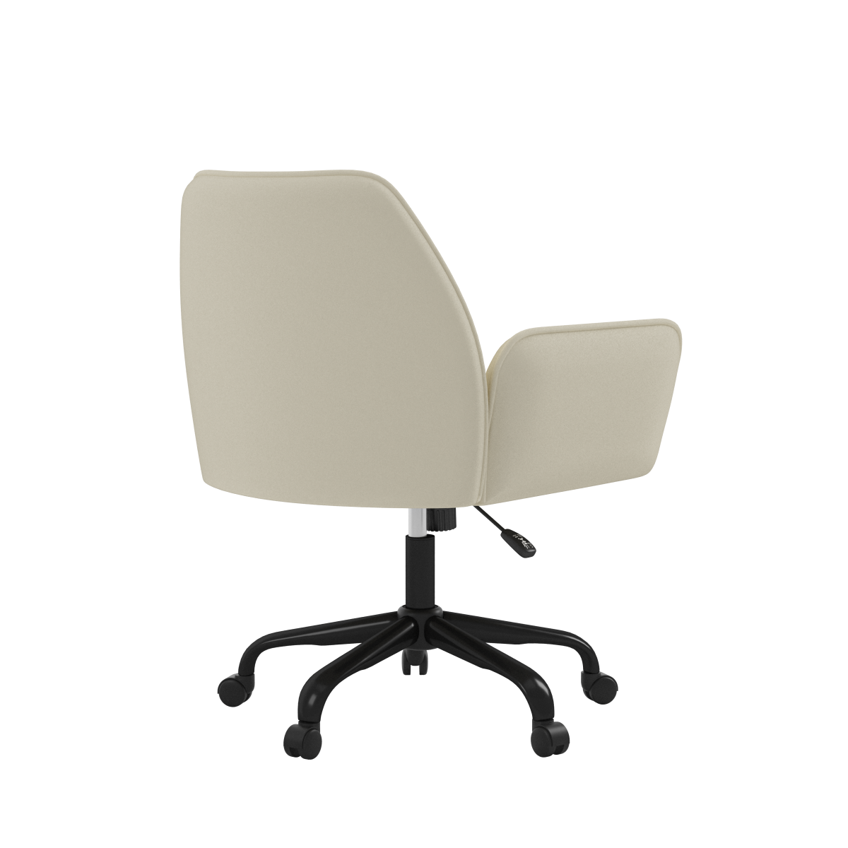 Mareo Ergonomic Beige Fabric Office Chair with Adjustable Height and Swivel