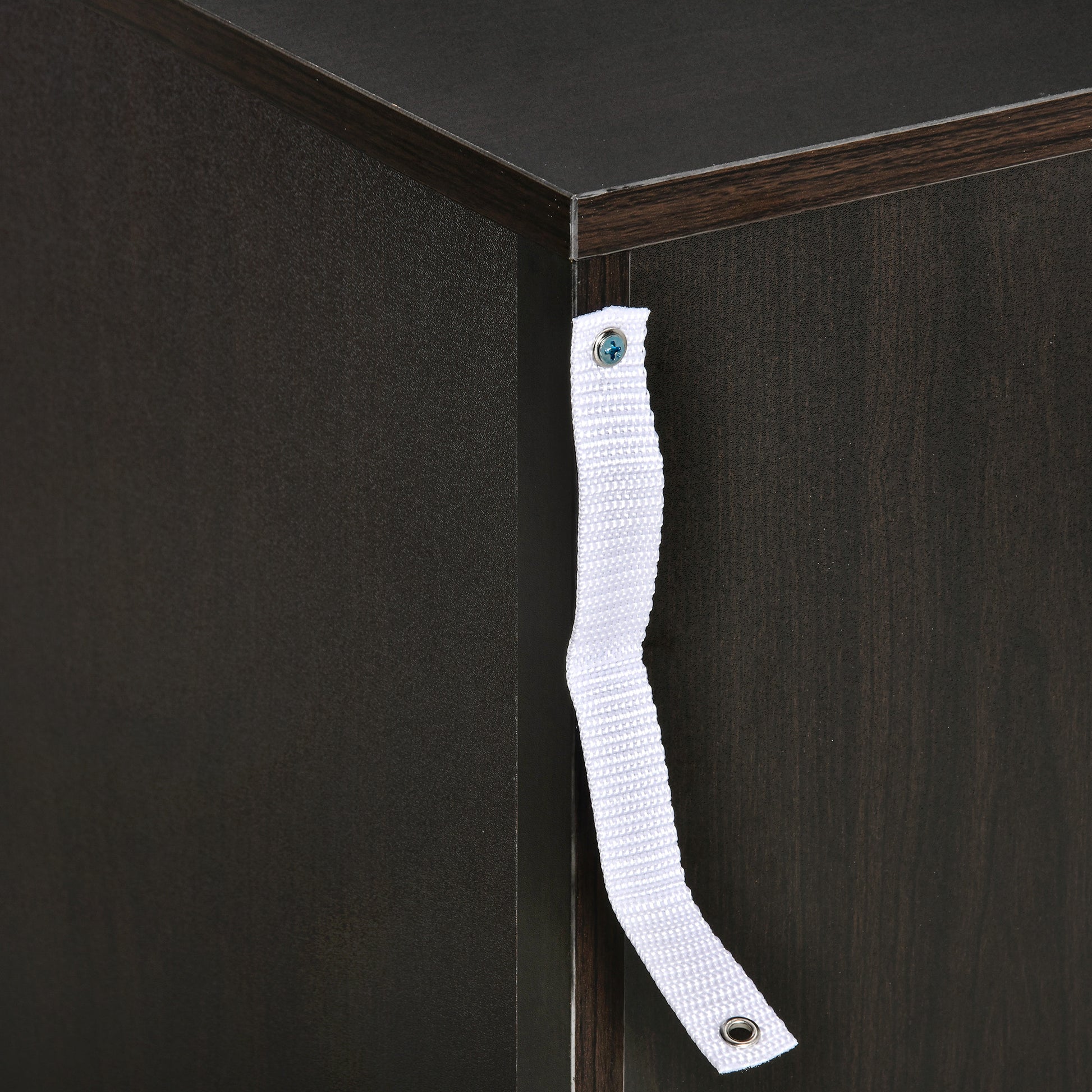 HOMCOM Modern Bedside Table, 3-Drawer Storage Cabinet, Wooden Nightstand for Bedroom