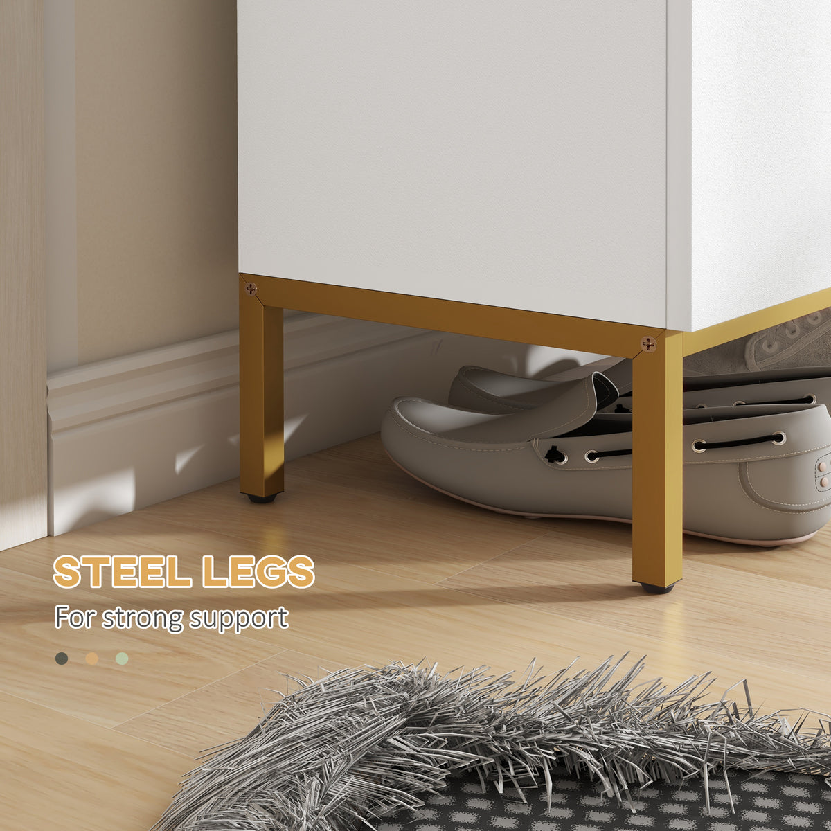 Shoe Cabinet with Soft-Close Doors and Adjustable Shelves – 28"W x 37"H