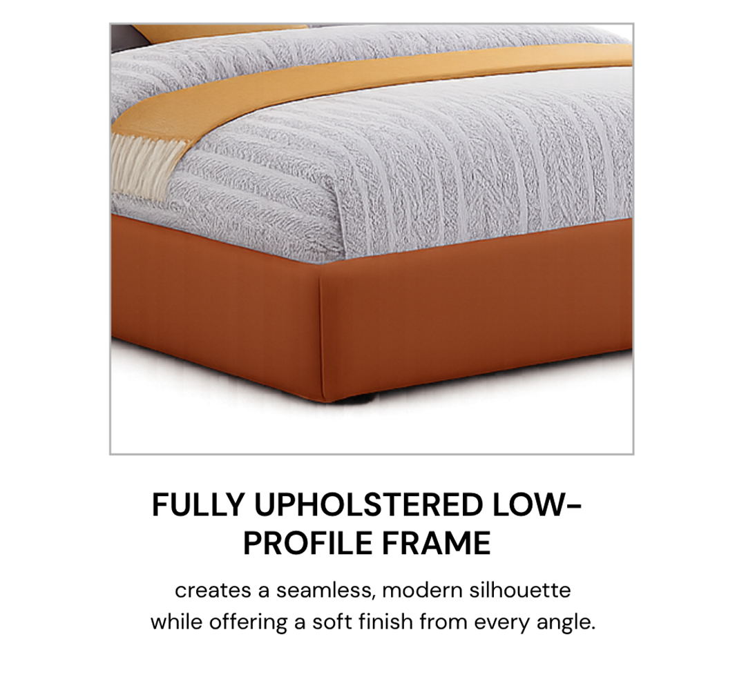 Titus T2248 Modern Upholstered Chenille Platform Bed Frame