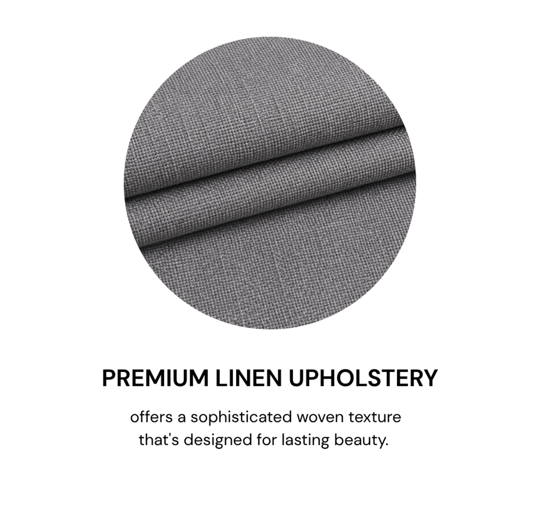 T2103 Modern Upholstered Linen Platform Bed Frame Adjustable Headboard