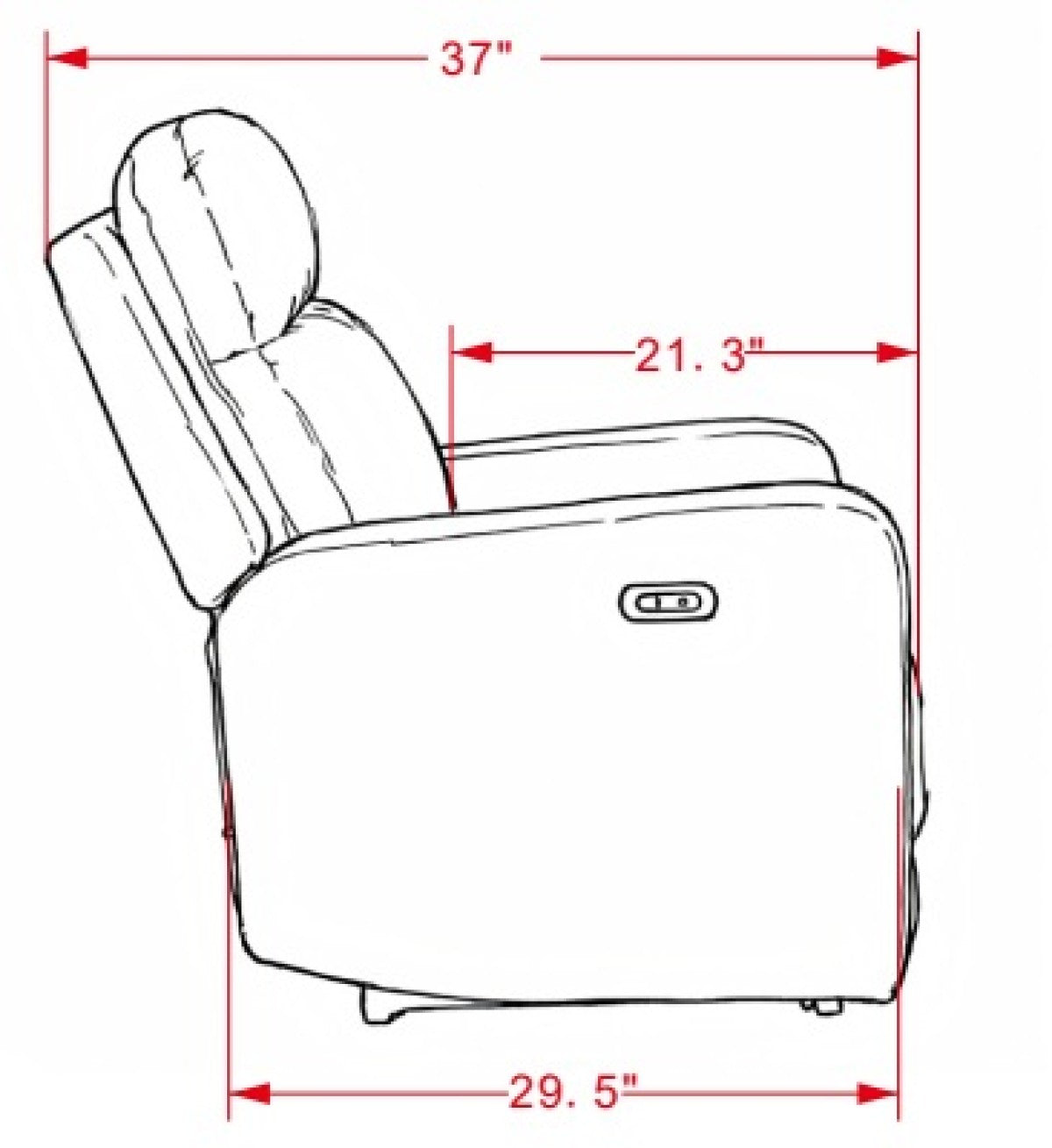 Upholstered Power Recliner – Oatmeal Milk