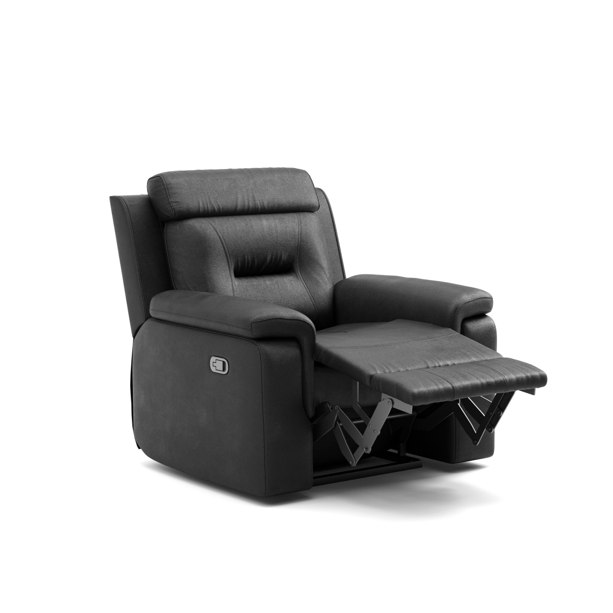 Leather Recliner – Black